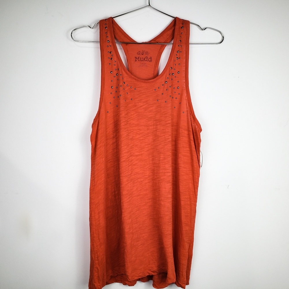 ⭐Mudd Orange Burnout Racerback Tank